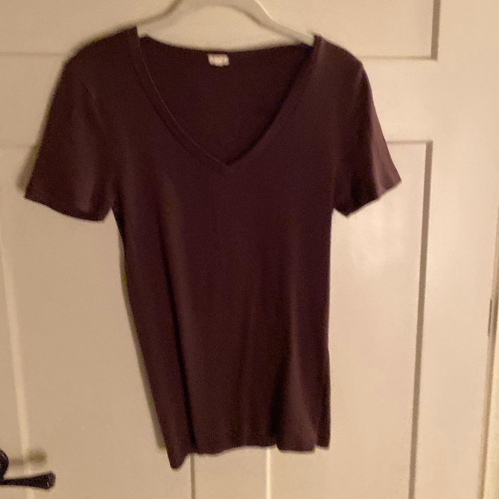 Brown V-Neck Shirt